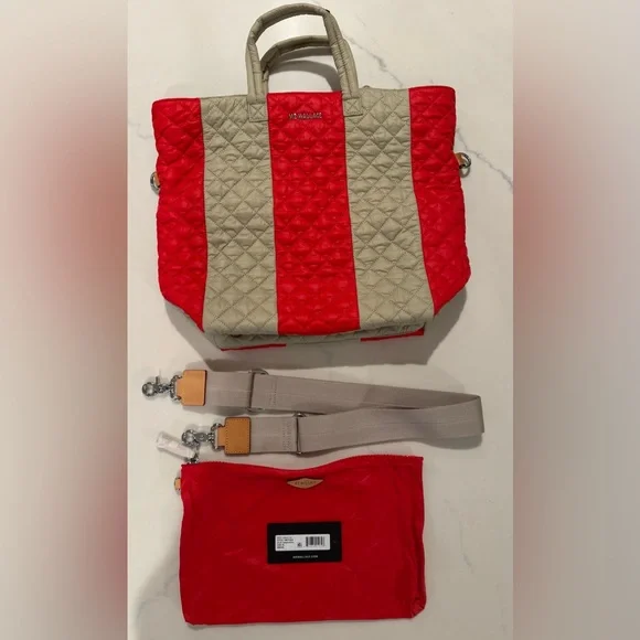 MZ Wallace Cabana Tote - Cherry Red & Atmosphere - Picture 3 of 10